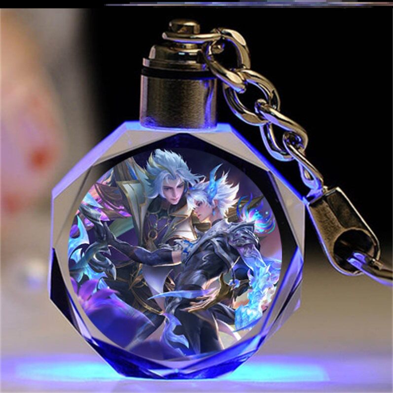 王者荣耀水晶王者荣耀水晶钥匙扣曦玄引海月金乌负日颜马超神威至尊宝饰品定制