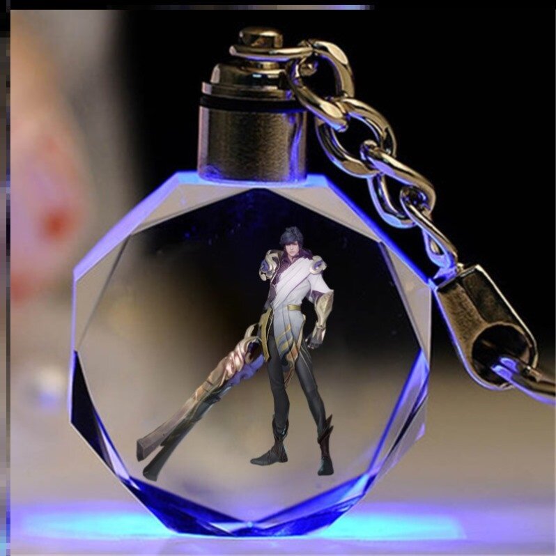 王者荣耀水晶王者荣耀水晶钥匙扣元歌紫霞周边纪念角色挂件闺蜜礼物小玩具创意