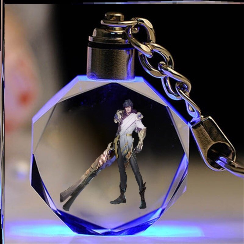 王者荣耀水晶王者荣耀水晶钥匙扣实用新款铠生日礼物女貂蝉曜云鹰飞将赠品毕业