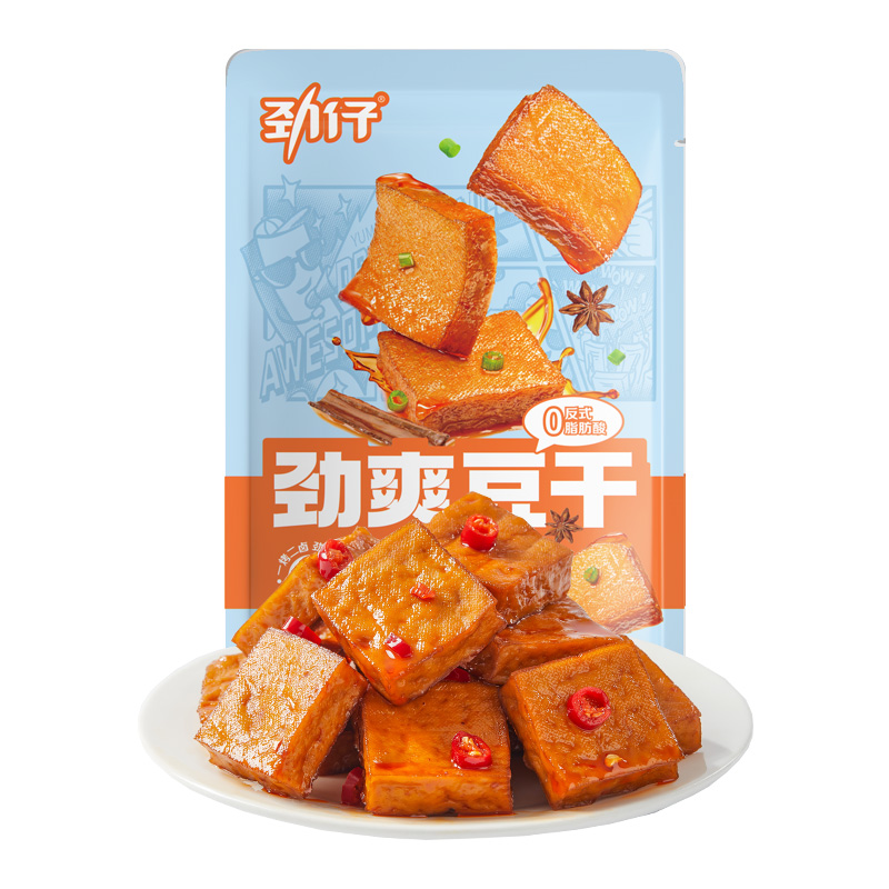 劲仔豆干60包好吃的麻辣零食小包装小吃休闲吃货食品湖南特产批发 - 图3