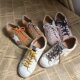 Genuine leather retro color polished old star shoes small dirty shoes inner moral training shoes mandarin duck belt flat casual sneakers for women