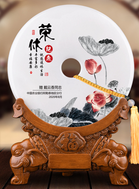 送老师周年庆实用玉石平安扣定制