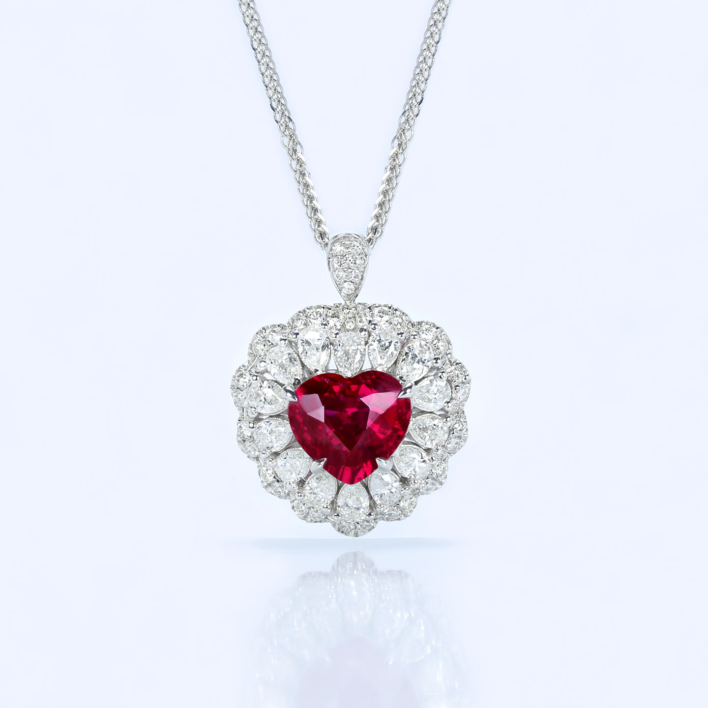 Luxurious 1 carat non-heated pigeon blood ruby dual purpose ring