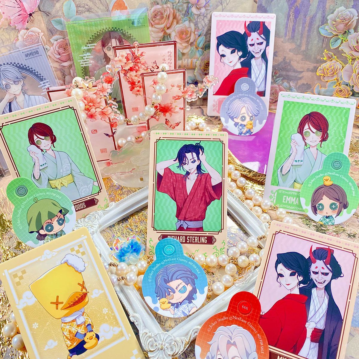 正版日谷子第五人格周边极乐汤特典杯挂吧唧立牌挂件卡片 - 图1