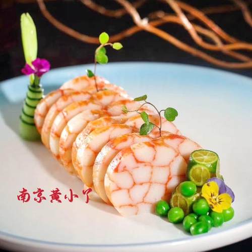 蒜香蟹肉卷酒店特色菜食材鱼卷鱼肉凉菜冷盘海鲜小吃饭店美食新品 - 图0