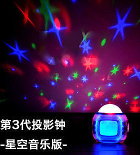 投影闹钟学生床头个性静音电子时钟创意夜光懒人多功能儿童小闹钟