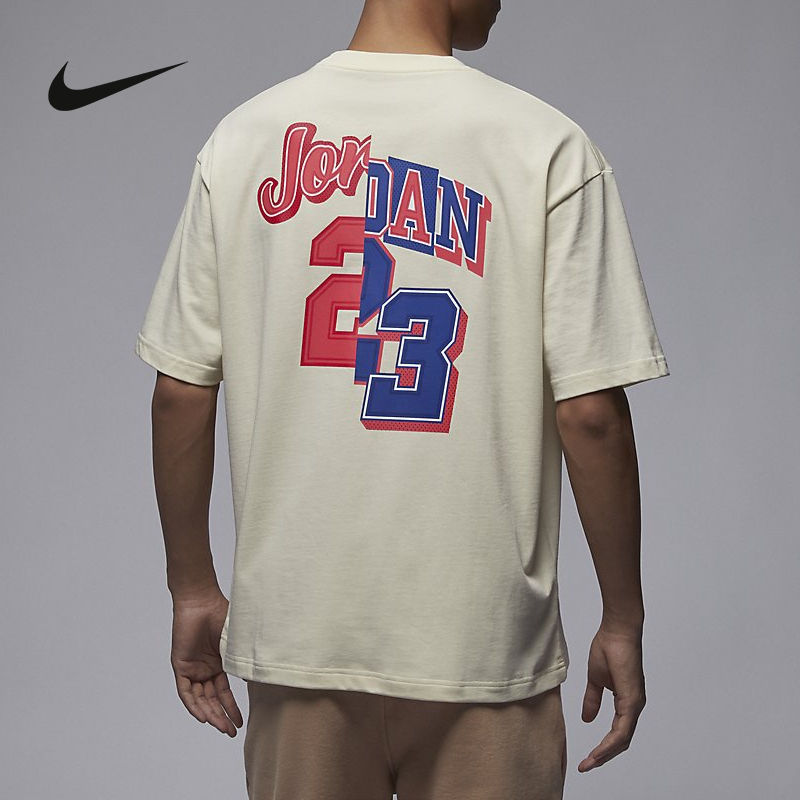 NIKE耐克短袖男夏季新款JORDAN 23印花宽松透气运动T恤HJ6542-030 - 图2