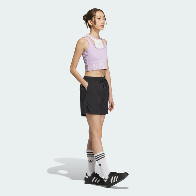 Adidas Adidas clover ກາງເກງສາມຈຸດ breathable ວ່າງ summer ແມ່ຍິງຫາດຊາຍ woven shorts JN1682