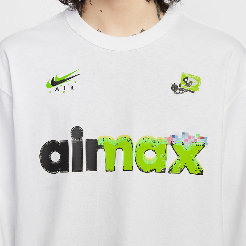 NIKE耐克男子长袖T恤26春字母印花薄款卫衣长袖针织衫IQ3976-100,淘宝优惠券,粉丝福利购,淘宝优惠卷