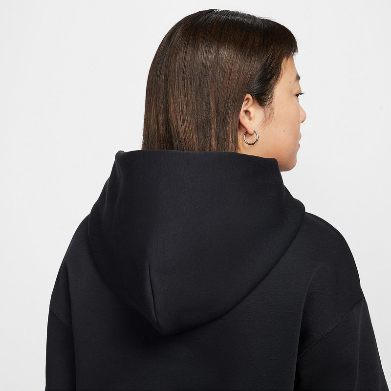 Nike耐克女子卫衣春季宽松短款加绒刺绣连帽针织套头衫IF0259-010,淘宝优惠券,粉丝福利购,淘宝优惠卷