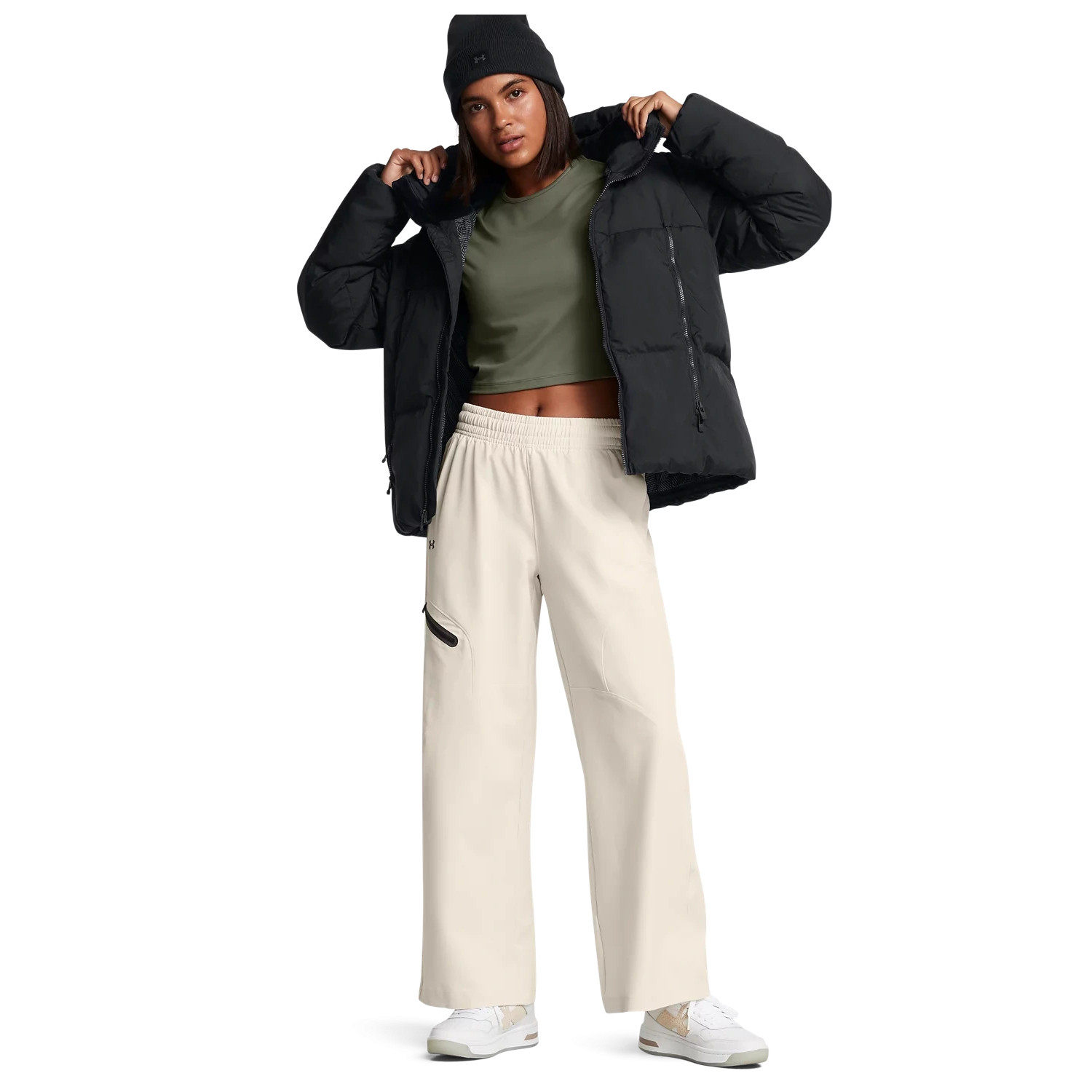 安德玛UA秋Limitless女运动休闲短款羽绒服夹克外套1384645-001,淘宝优惠券,粉丝福利购,淘宝优惠卷