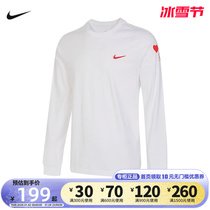 NIKE Nike White Blouses Undershirt Spring Men Sports Training Casual Long Sleeve T-shirt FV3994-100