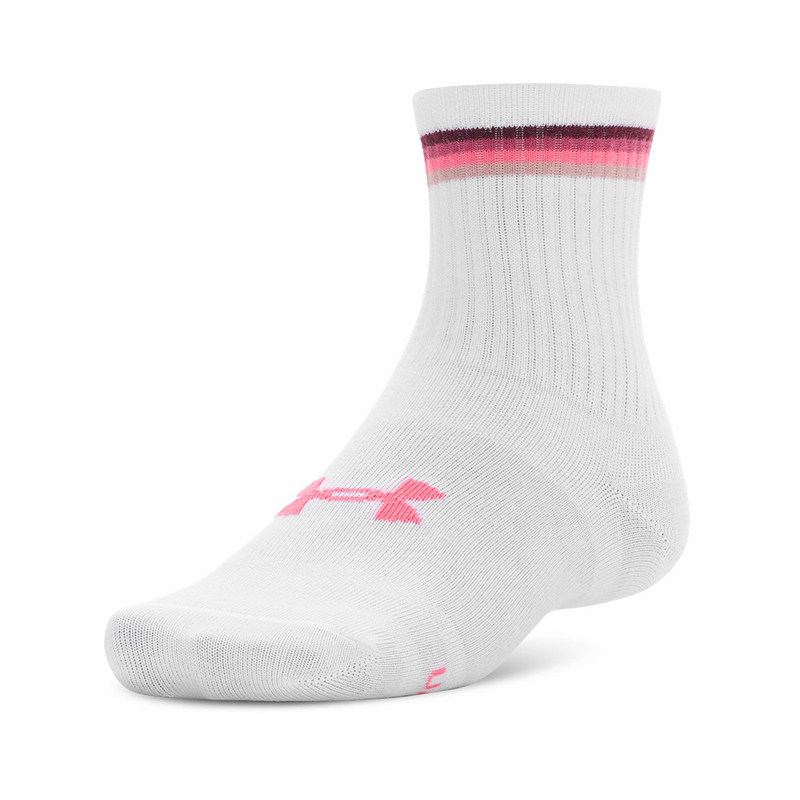 UA安德玛女子休闲袜子ESSENTIAL运动休闲中筒袜3双装 1382942-103 - 图3