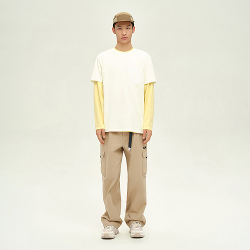 PONY1972波尼夏季新款圆领上衣男款白色短袖T恤 242M2AT27RW - 图0