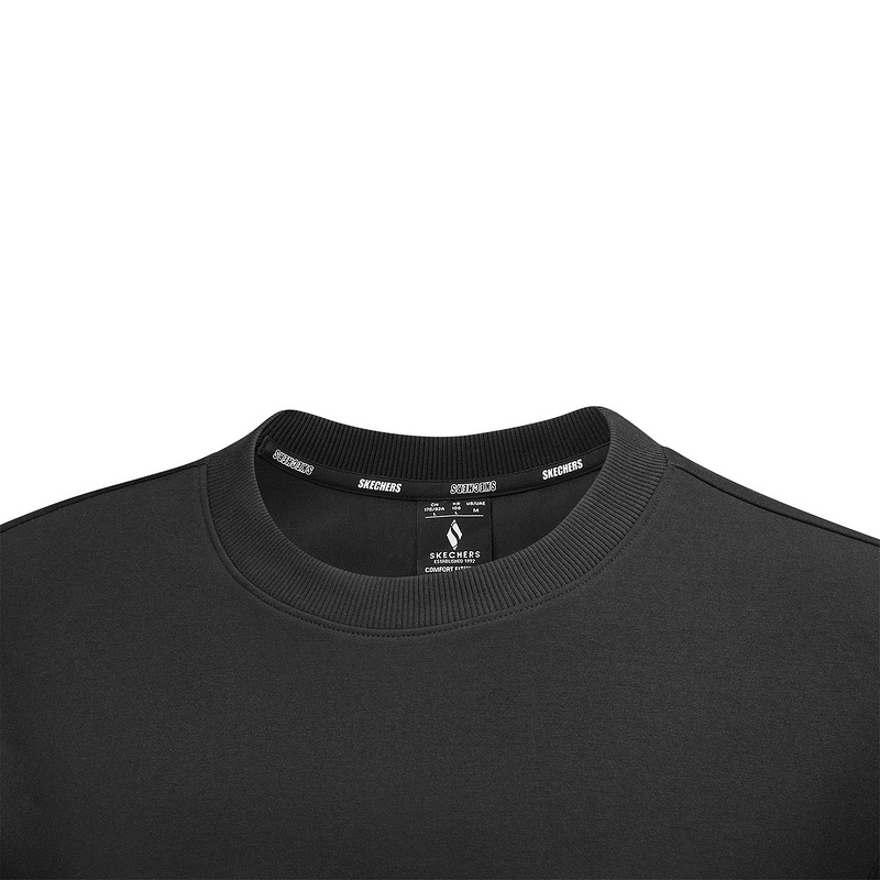 Skechers斯凯奇2025新款男装简约风舒适针织套头圆领卫衣P425M155 - 图1