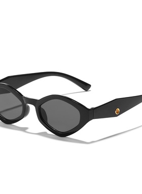 美式复古菱形猫眼墨镜女款小脸显瘦ins网红街拍防紫外线太阳眼镜