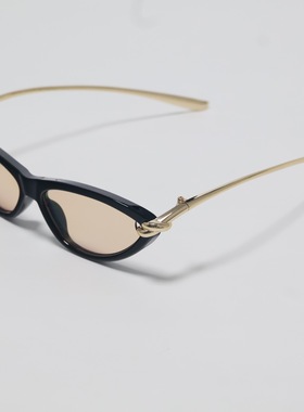 乔欣同款绳结小框猫眼墨镜女时尚气质街拍防紫外线太阳镜夏季度假