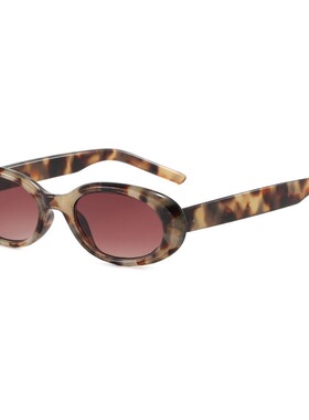 小众椭圆薄荷绿色太阳眼镜2026新款方圆脸显瘦旅游度假拍照墨镜女