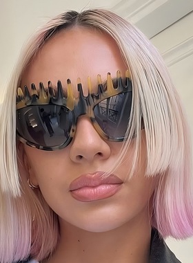 2025新款搞怪夸张发箍梳子形状墨镜女凹造型走秀太阳镜ins网红潮