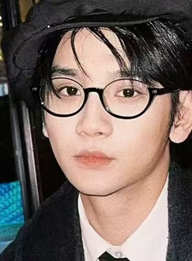 2026新款欧美复古黑色眼镜女半框素颜显瘦书呆子街拍凹造型太阳镜