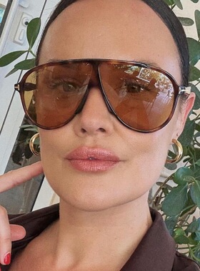 2026新款复古超大框飞行员墨镜时髦简约百搭显脸小遮阳太阳眼镜女