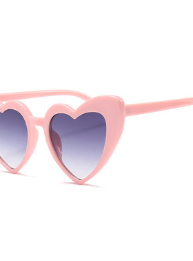 形桃心粉色显脸原宿风自拍太阳镜