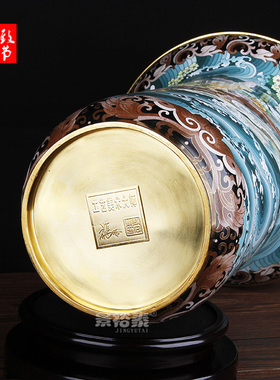 景泰蓝大花瓶北京特色工艺品