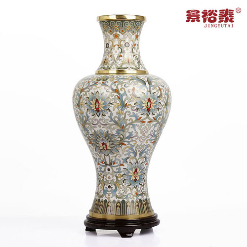 北京特色工艺礼品景泰蓝花瓶大唐风韵花纹铜家居饰品掐丝珐琅摆件 - 图1
