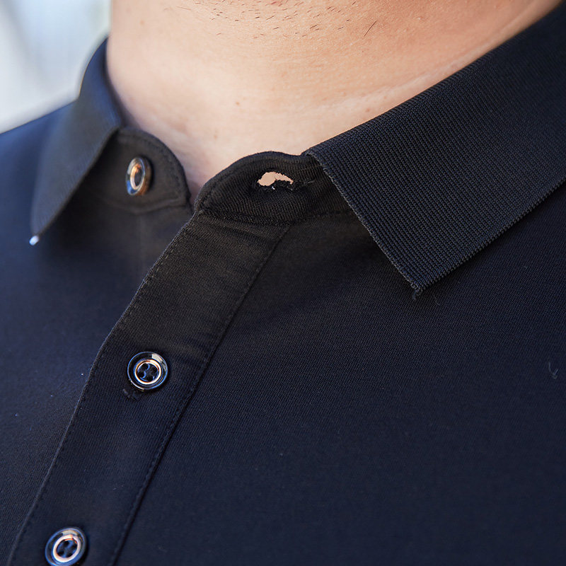 毕蒙加肥加大宽松长袖大码潮polo衫 毕蒙Polo衫