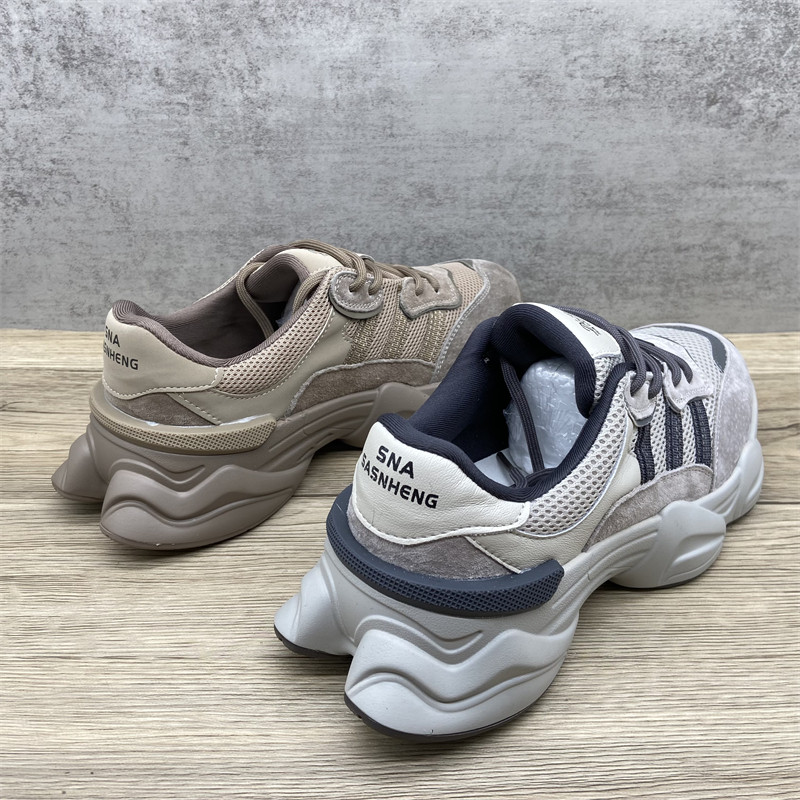 复古磨砂真皮老爹鞋女松糕厚底增高显脚小运动休闲跑步鞋百搭炸街,淘宝优惠券,粉丝福利购,淘宝优惠卷