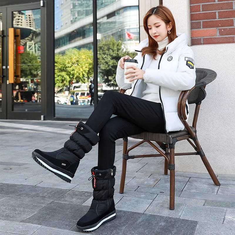 零下40度保暖东北雪地靴女士冬季棉鞋加厚底加绒防水防滑高筒靴子 - 图1