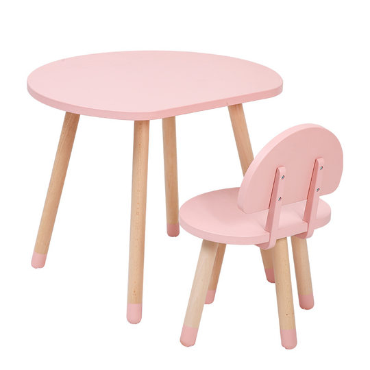 Ins children's writing table and chair children's room mushroom umbrella table kindergarten baby game writing combination solid wood table and chair