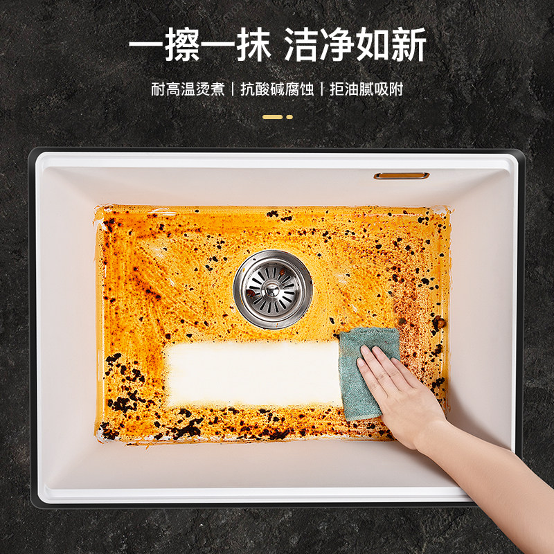 潜水艇黑色石英石水槽厨房洗菜盆洗碗池家用台下盆大单槽套餐单盆,淘宝优惠券,粉丝福利购,淘宝优惠卷