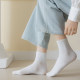 白色袜子女款中筒袜纯棉秋冬薄款女士长袜2025新款爆款女生棉袜
