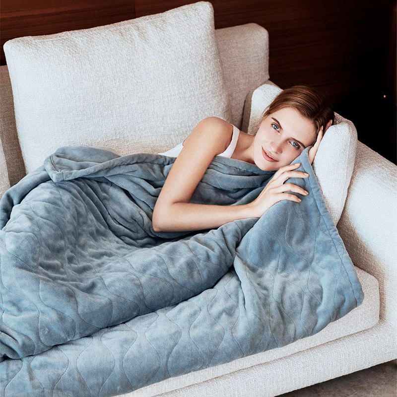 琴岛电热暖身毯办公室电热毯盖腿法兰绒沙发毯水洗披肩发热空调毯 - 图0