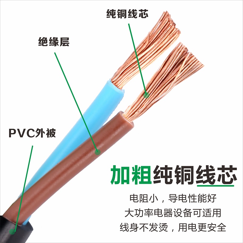 美标两芯插头线带认证ETL2芯18AWG1.8米两插8字尾电源线0.824平方 - 图0