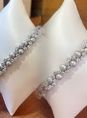 SL007.精致轻奢进口爪钻串珠珍珠手链百搭首饰（材料包&成品）