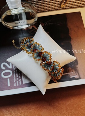 SL004•唐宋美学国风复古蕾丝串珠手链（材料包&成品）