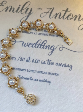 SL009•小众设计简约精致轻奢感珍珠手链（材料包&成品）