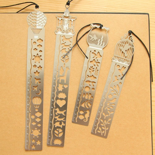 Ультратонкая изысканная маленькая металлическая милая линейка со шкалой для школьников