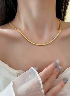 小众设计项链女锁骨链ins冷淡风裸链网红潮蛇骨链简约时尚百搭潮