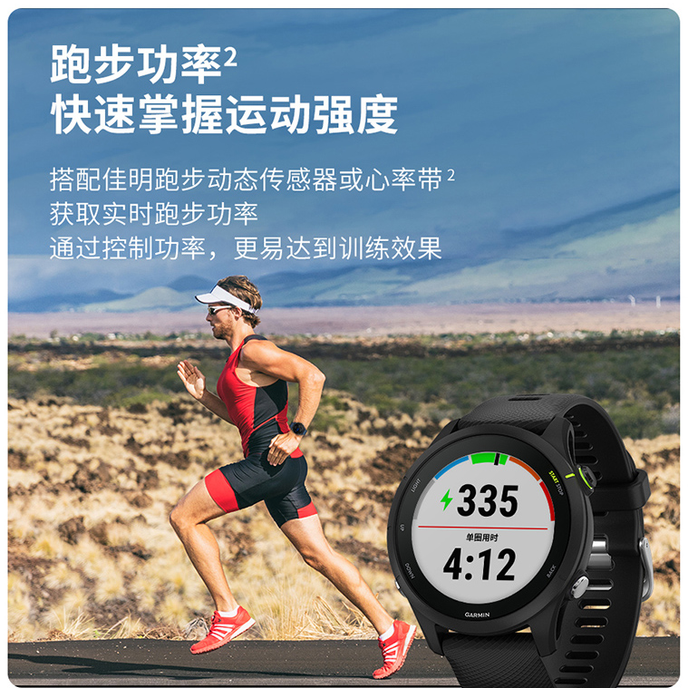 Garmin佳明Forerunner255 跑步心率血氧户外骑行游泳GPS运动手表 - 图0