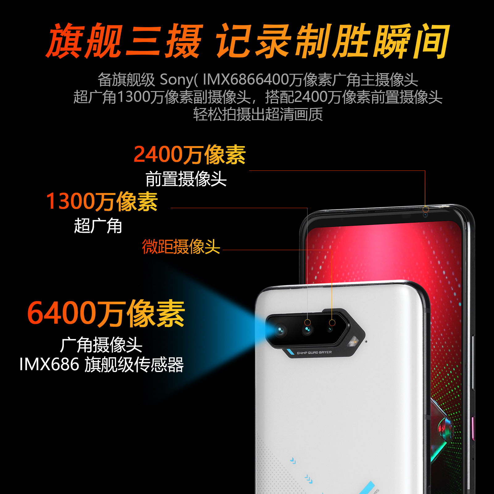 ROG 游戏手机5/ROG游戏手机5S/高通骁龙888/电竞手机/144高刷屏 - 图2