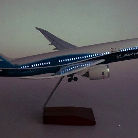 仿真波音747飞机787原型机飞机模型带起落架男孩生日礼物玩具摆件-图0