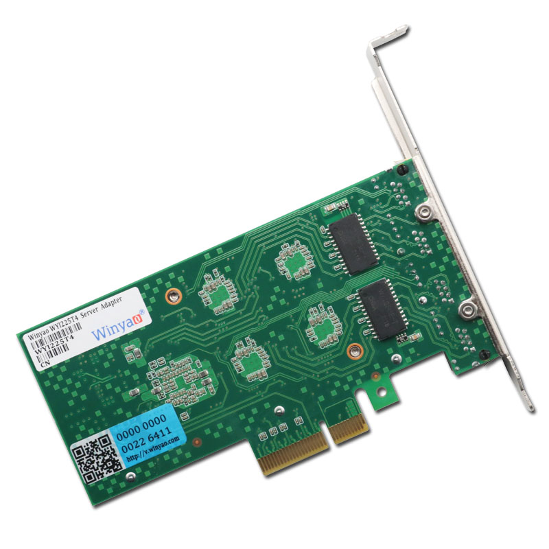 Winyao WYI225T4 PCI-E X4 2.5G 四口千兆网卡 台式机,服务器82574L I210-T1 2500M I210T intel I225-V B3 - 图3