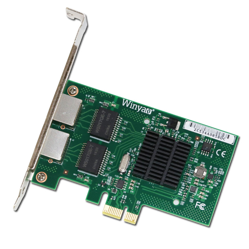 Winyao E5709T PCI-e X1台式机BCM5709 TOE双口千兆网卡兼容82576 - 图1