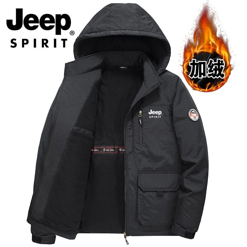 JEEP吉普冲锋衣服加绒加厚保暖防水防风大码工装夹克宽松外套棉衣,淘宝优惠券,粉丝福利购,淘宝优惠卷