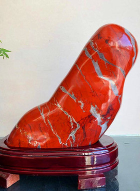 新疆彩玉镇宅中式风摆件天然奇石