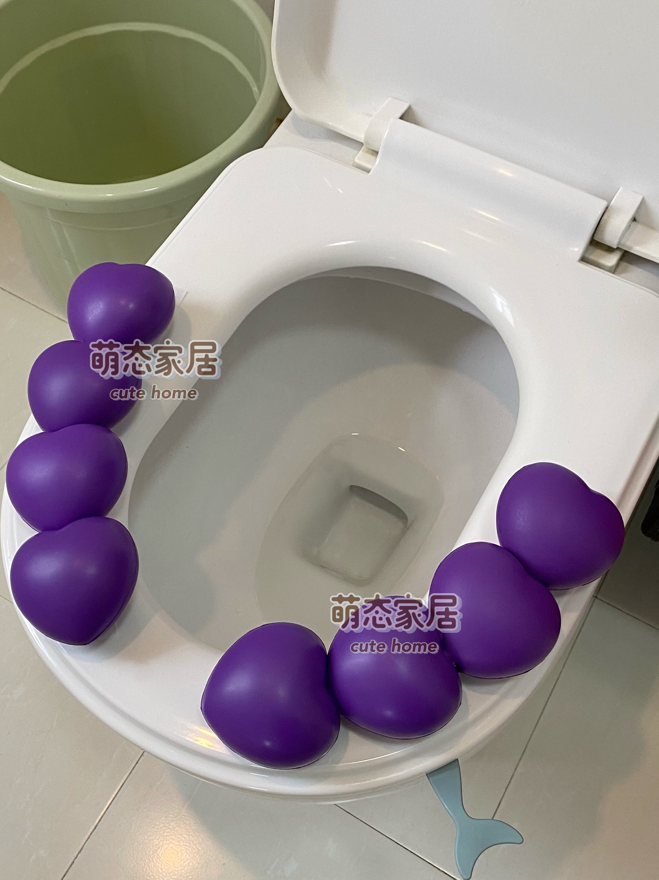 爱心马桶垫四季通用创意pu粘贴式卡通网红ins加厚坐便套防水防污,淘宝优惠券,粉丝福利购,淘宝优惠卷