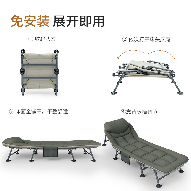 瑞仕达折叠床单人办公室午休躺椅午睡家用便携神器简易行军陪护床,淘宝优惠券,粉丝福利购,淘宝优惠卷